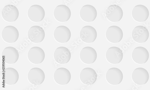 White abstract texture. Vector background 3d paper Circle