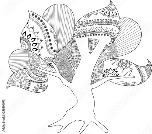 Hollow Tree Coloring Page Artwork