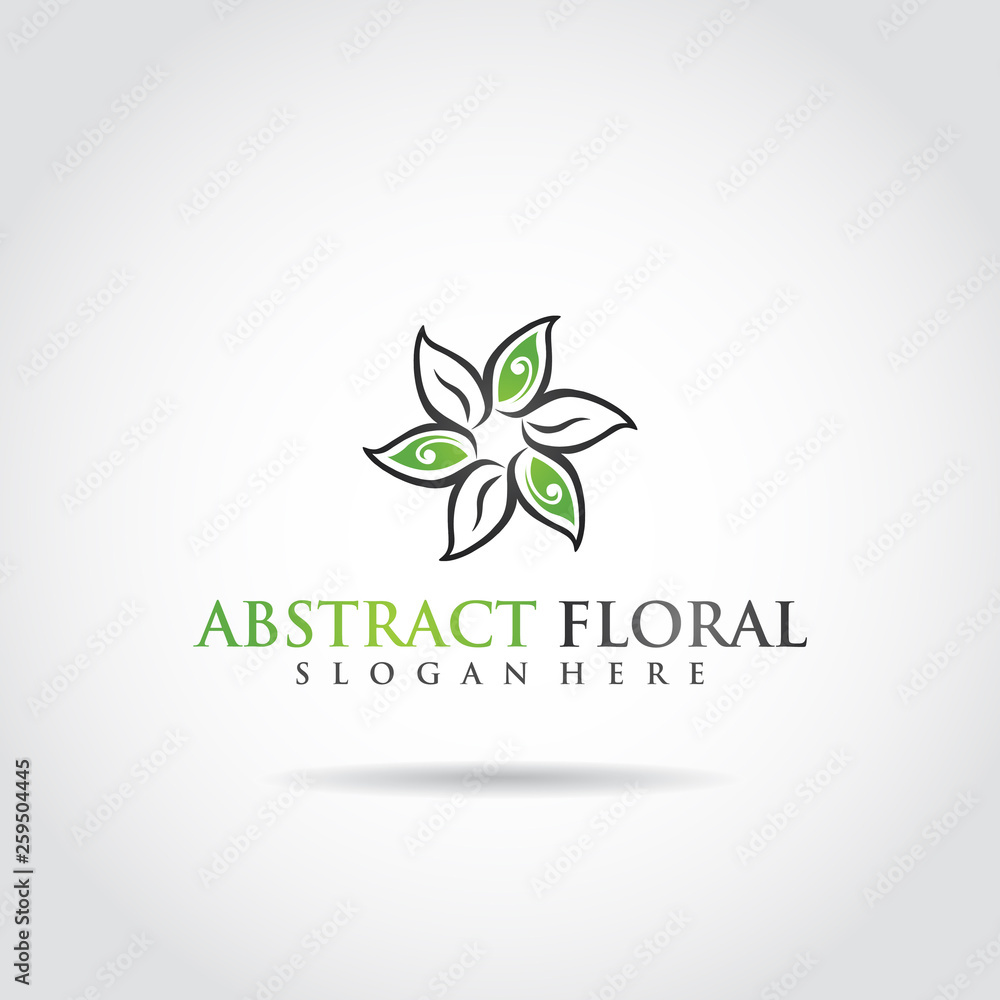 Minimalist abstract floral logo design. Vector Eps. 10 Minimalist abstract floral logo design. Vector Eps. 10