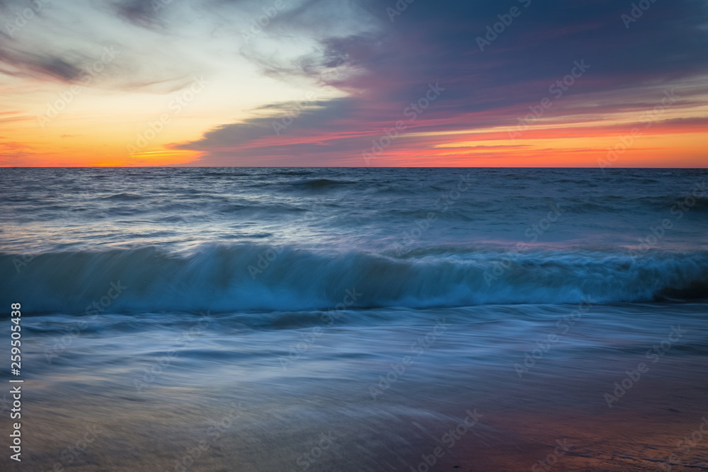 Sunset on the Baltic seacoast. Curonian Spit Sunset on the Baltic seacoast. Curonian Spit