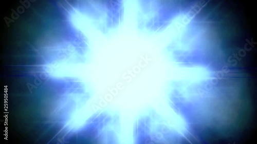Luminous Rays, radiating Energy from a Center, that Rapidly send a Pulsar or Pulsate Flashes of Light. Similar Laser.