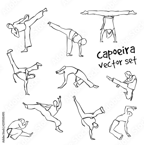 vector capoeira set