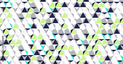 Bright irregular vector abstract geometric seamless pattern with hexagons.