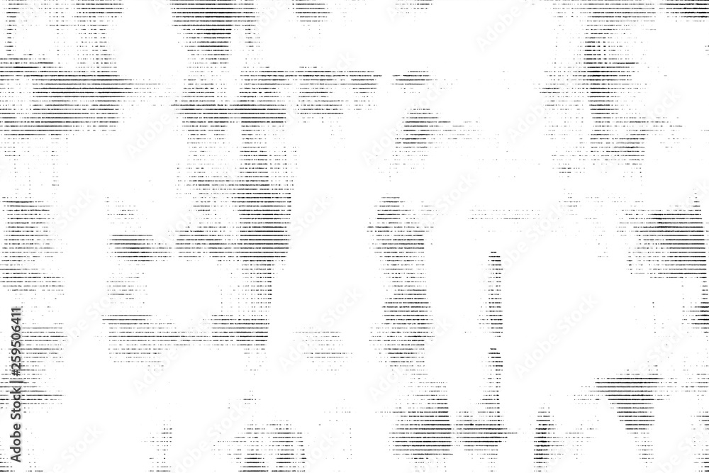 Obraz premium Halftone monochrome grunge horizontal lines texture.