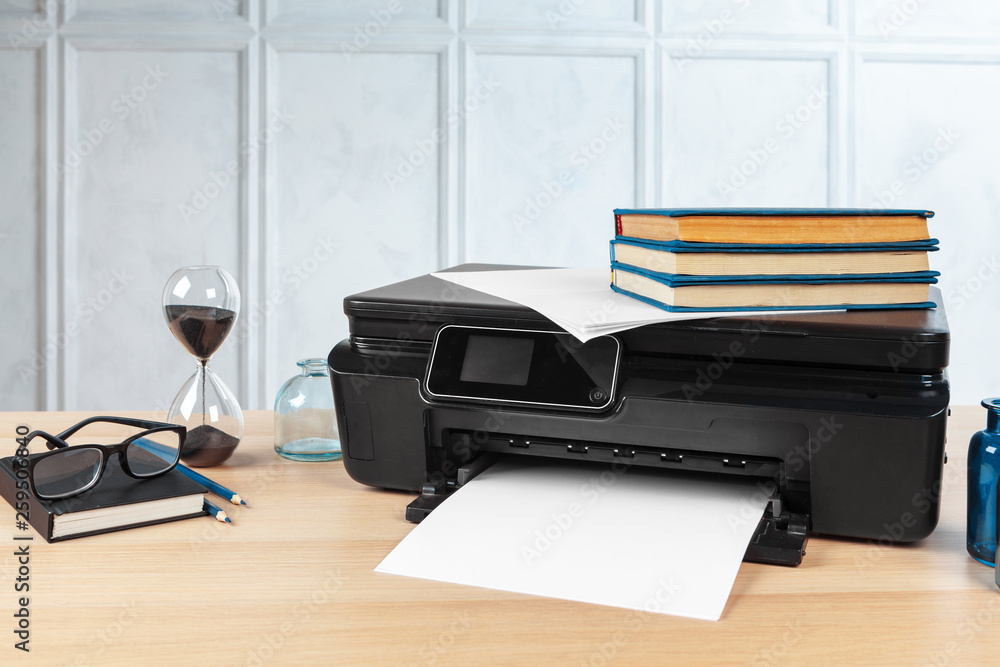 multi-function printer machine ready for printing, copy, scanning in office multi-function printer machine ready for printing, copy, scanning in office