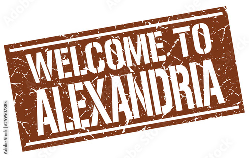 welcome to Alexandria stamp