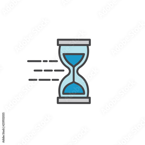 Time Management Icon with Deadline, Hurry, & Punctual Symbolism