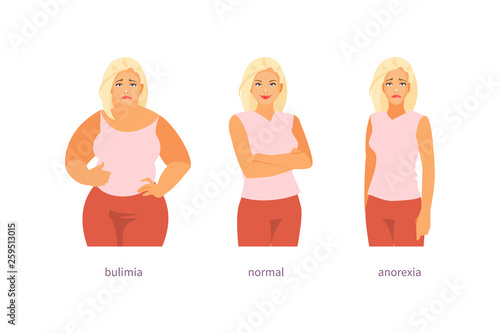 Eating disorders vector