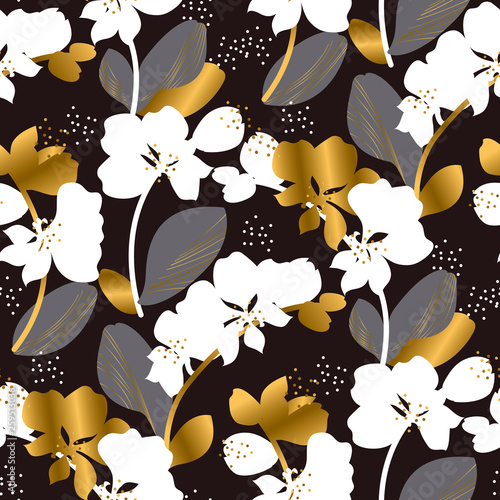 Abstract orchid blossom sea...