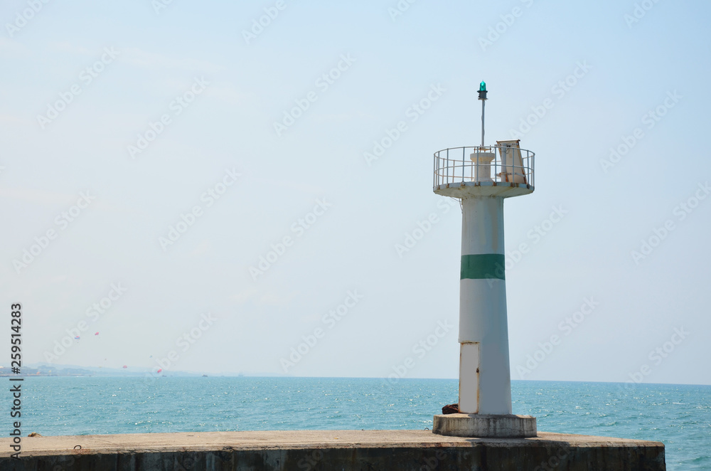 Lighthouse and sea Lighthouse and sea