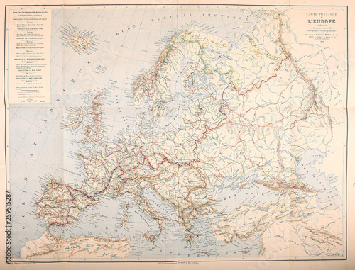 Valokuvatapetti Map of Europe