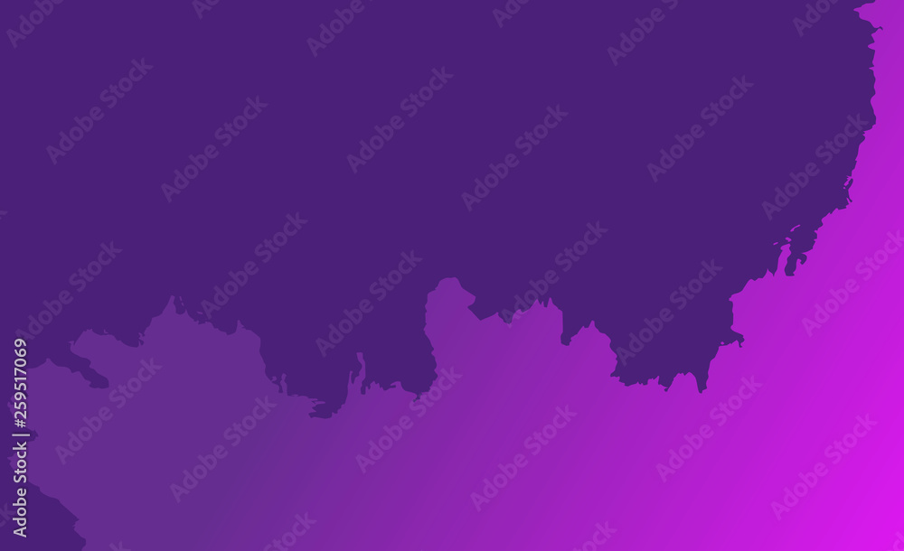 Abstract background in the form of a map. A bright purple burning sky. Space for writing and design. Torn texture.Paper cut.Vector illustration.