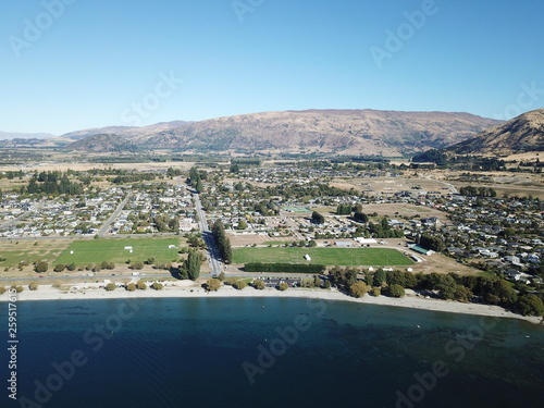 Wanaka aerial views, Otago, South Island, New Zealand