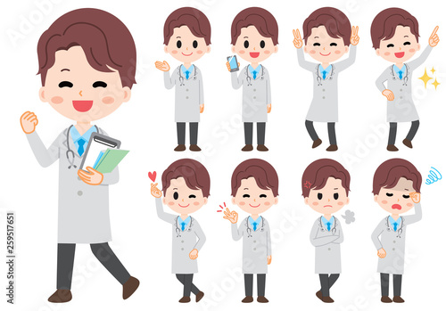 Doctor illustration set