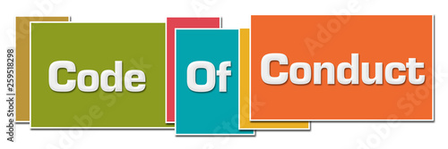 Принти на полотні Code Of Conduct Various Color Boxes