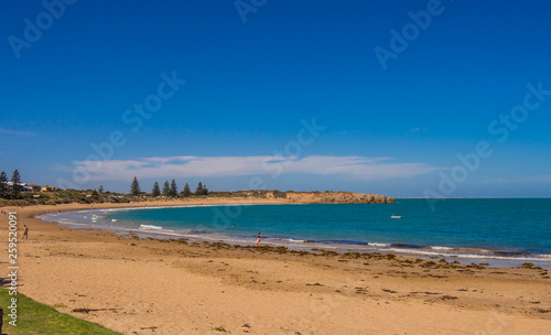 Beautiful beach and cove at Horeshoe Bay  Port Elliott  South Australia
