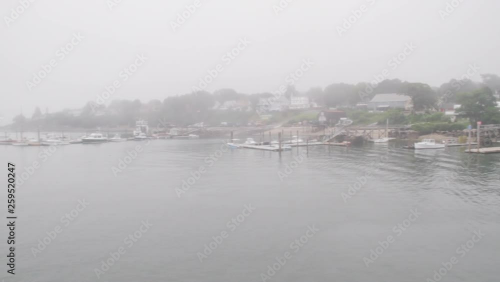 Nice wide shot leaving Peaks Island on a ferry Nice wide shot leaving Peaks Island on a ferry