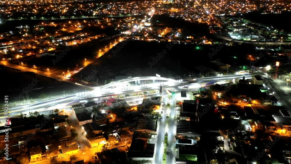 Aerial Drone Hyperlapse Reynosa Mexico at Night Aerial Drone Hyperlapse Reynosa Mexico at Night