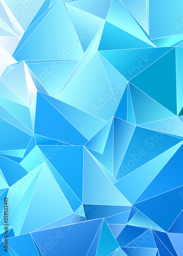 3D background. Abstract triangle texture. Futuristic polygonal wallpaper