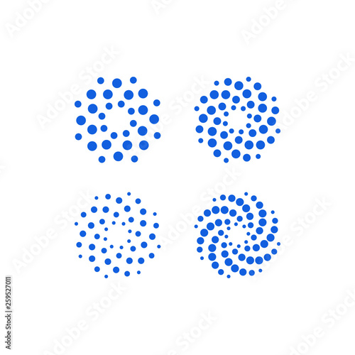 Modern Abstract Halftone icon Dots Logo sets for technology business health company with modern high end look