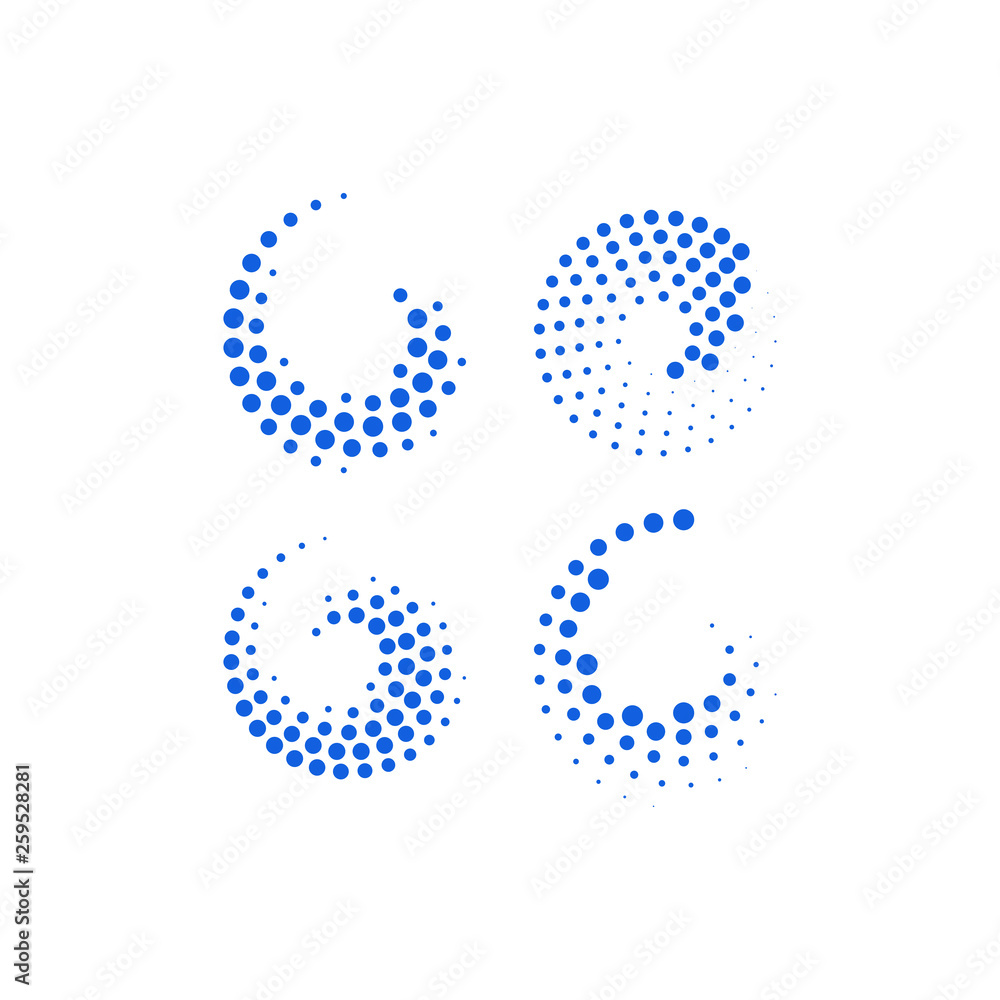 Modern Abstract Halftone icon Dots Logo sets for technology business health company with modern high end look Modern Abstract Halftone icon Dots Logo sets for technology business health company with modern high end look