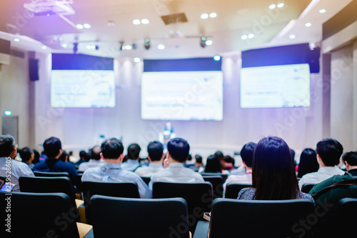 Blurry of auditorium for shareholders' meeting or seminar event