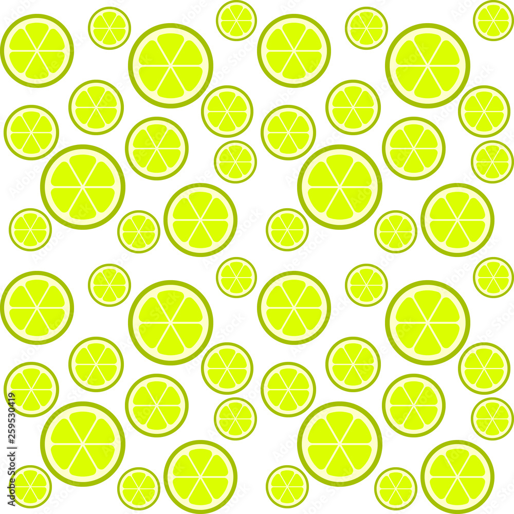 lemon background, fruit pattern, vector illustration
