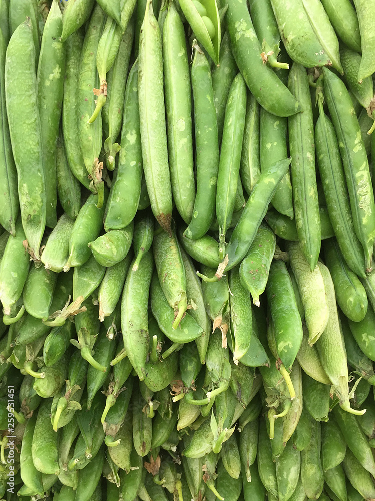 Stack of green pea