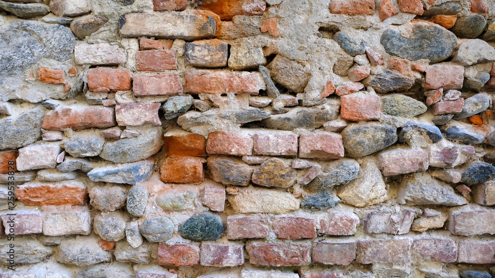 Obraz premium Ancient stone brick wall texture