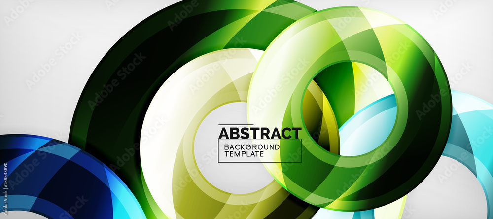 Modern geometric circles abstract background, colorful round shapes with shadow effects Modern geometric circles abstract background, colorful round shapes with shadow effects