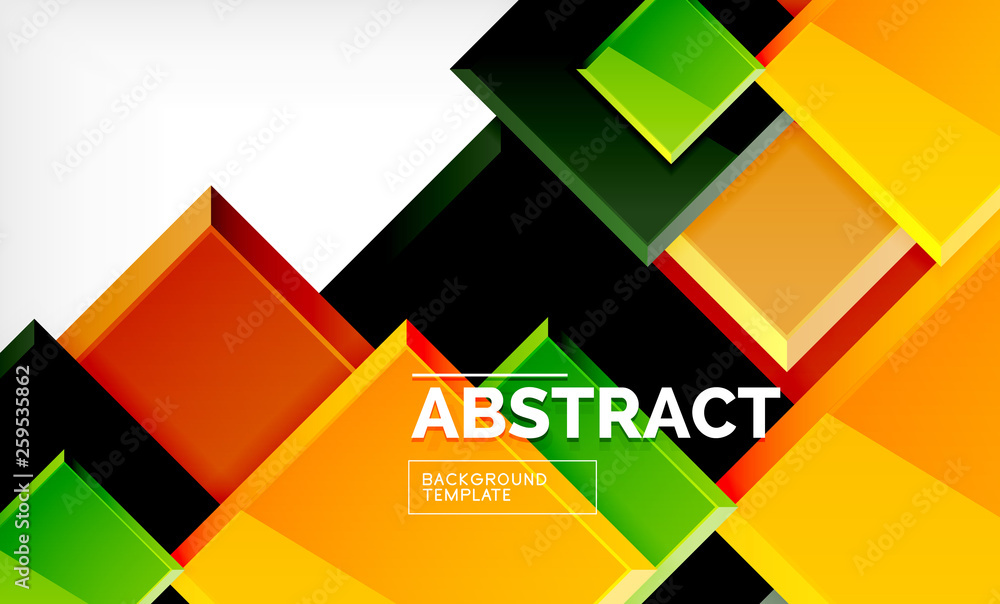 Square geometrical background Square geometrical background