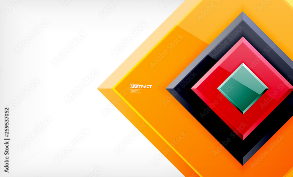 Square abstract background, glossy geometric design Square abstract background, glossy geometric design
