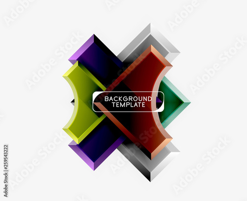 Geometrical 3d shapes background