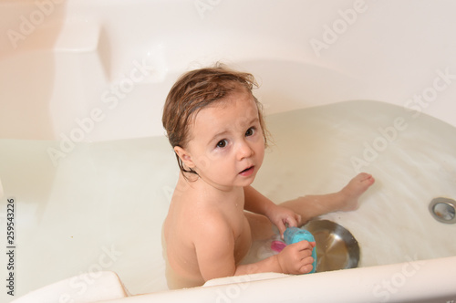 Baby in bath