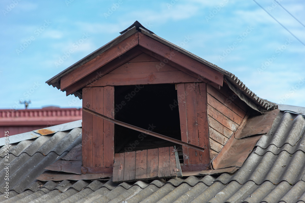 attic on the roof of the house attic on the roof of the house