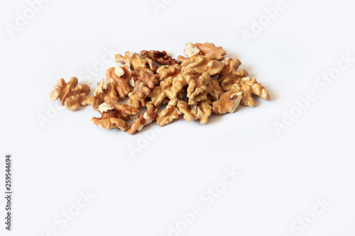 pile of nuts isolated on white background