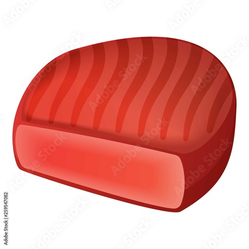 Cutted steak icon. Cartoon of cutted steak vector icon for web design isolated on white background