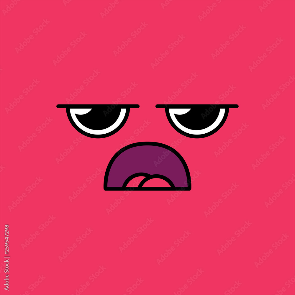 Grumpy, frown emoji vector illustration Grumpy, frown emoji vector illustration