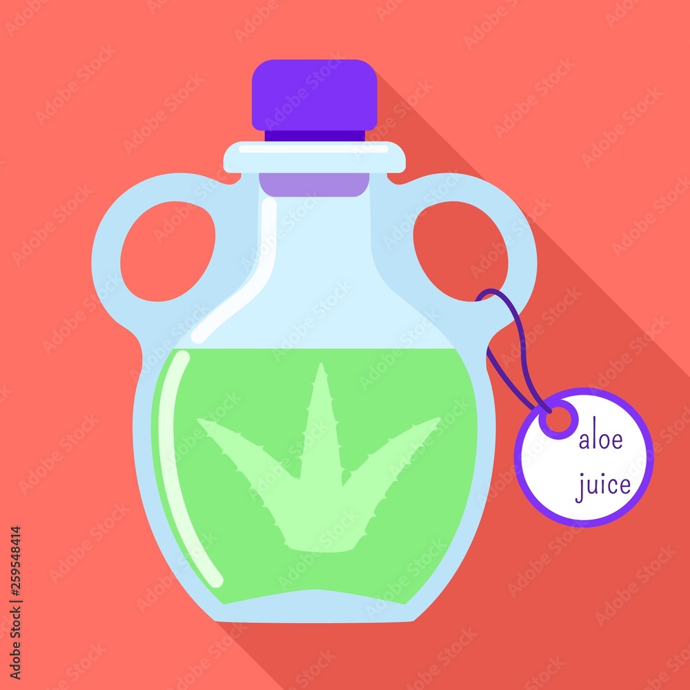 Aloe vera juice jug icon. Flat illustration of aloe vera juice jug vector icon for web design Aloe vera juice jug icon. Flat illustration of aloe vera juice jug vector icon for web design