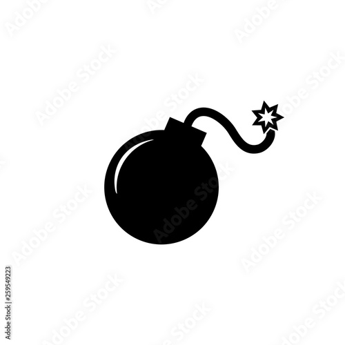 Bomb icon,vector illustration. Flat design style. vector bomb icon illustration isolated on White background