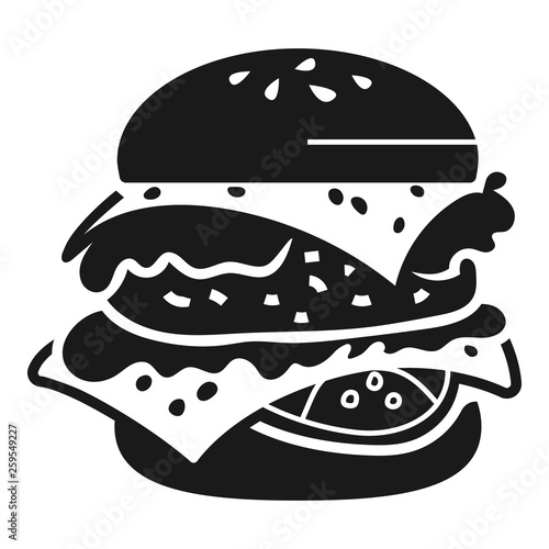 Double burger icon. Simple illustration of double burger vector icon for web design isolated on white background