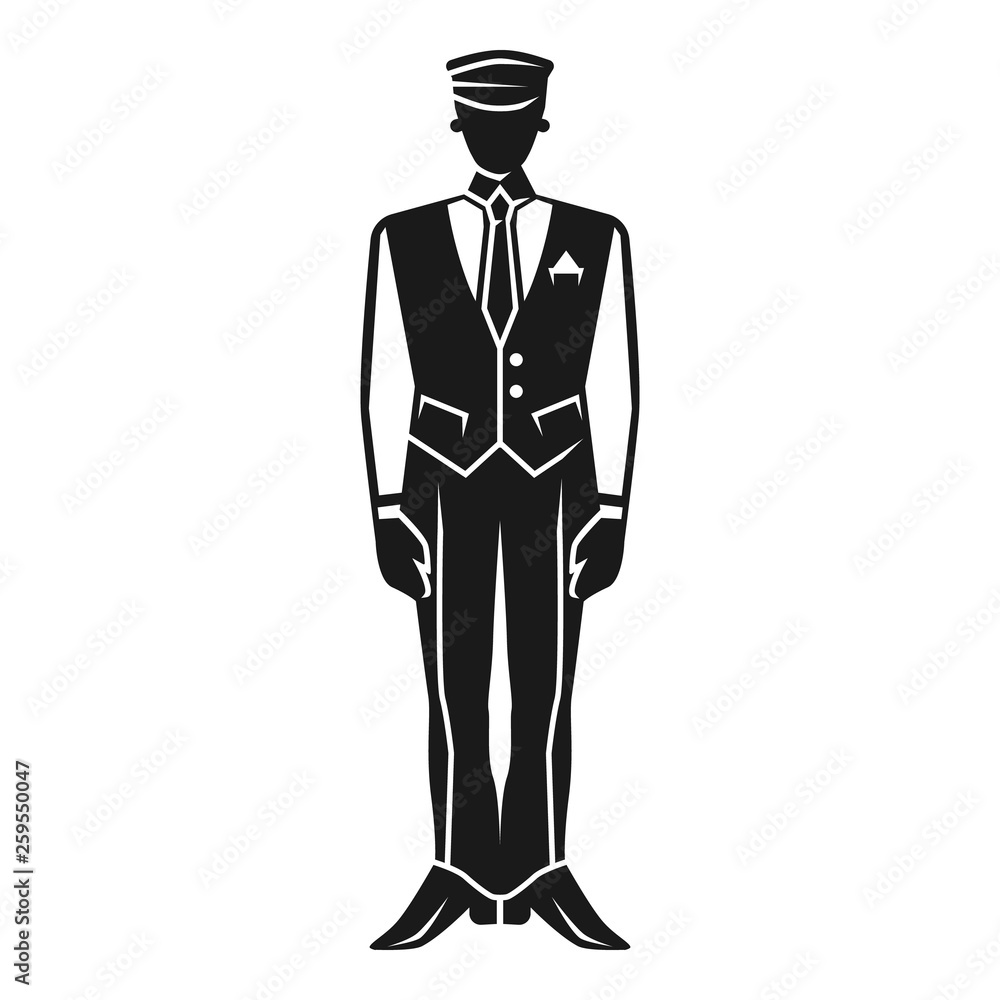 Valet man icon. Simple illustration of valet man vector icon for web