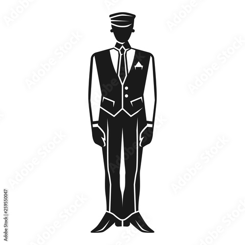 Valet man icon. Simple illustration of valet man vector icon for web design isolated on white background
