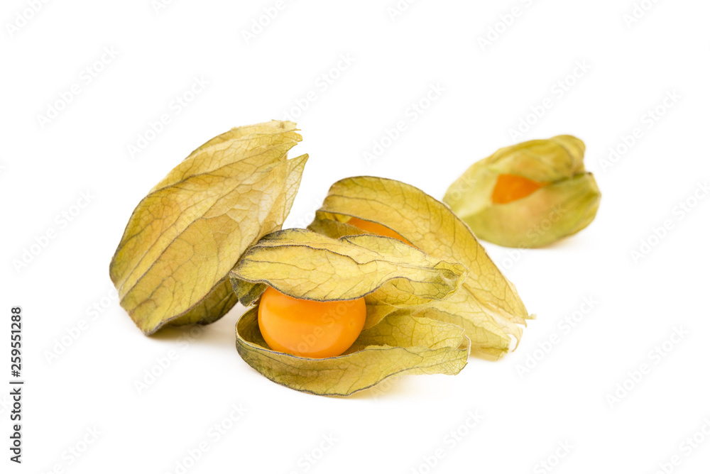 Healthy Cape Gooseberry (Physalis) isolated on white background Healthy Cape Gooseberry (Physalis) isolated on white background