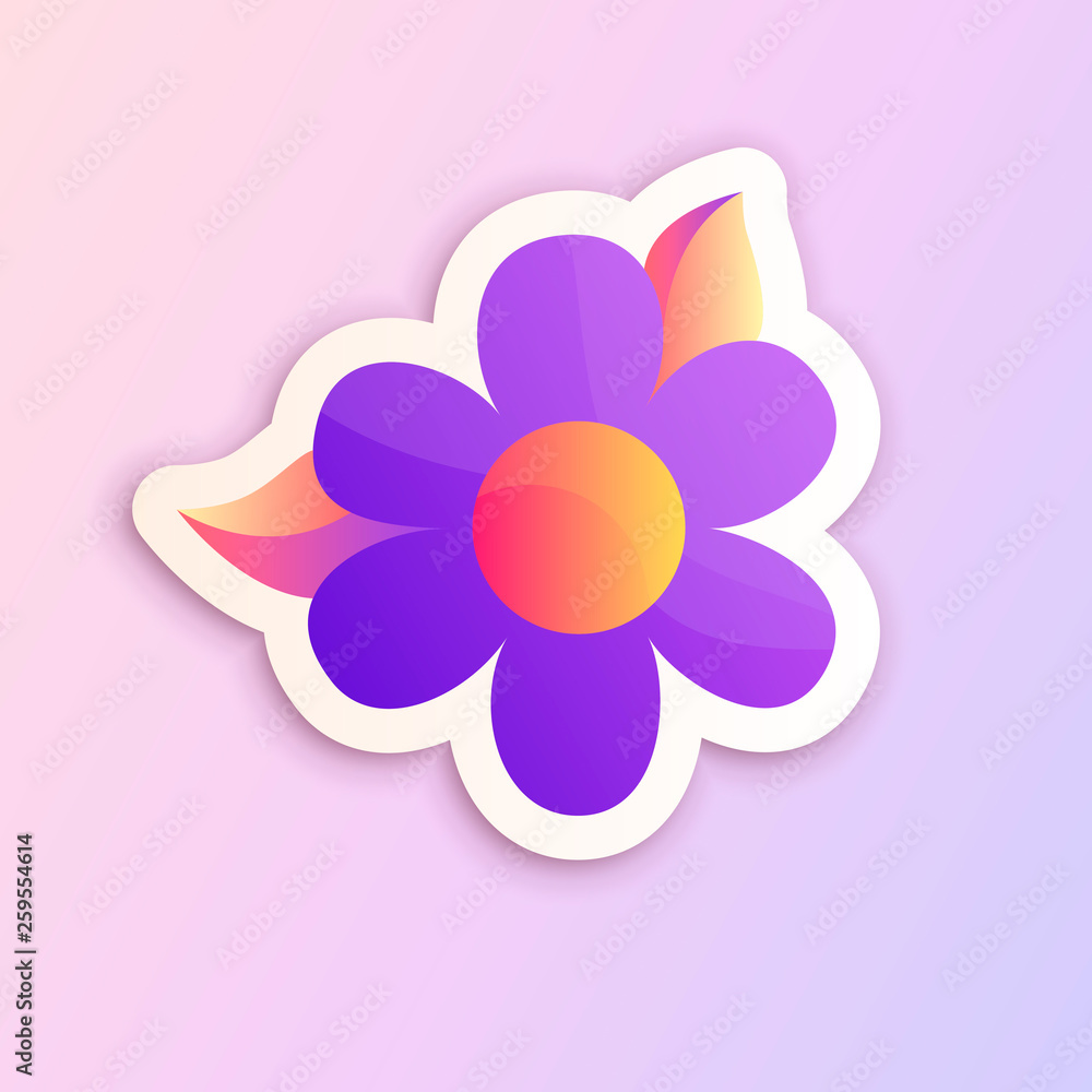Gradient Prom party flower vector illustration web Gradient Prom party flower vector illustration web