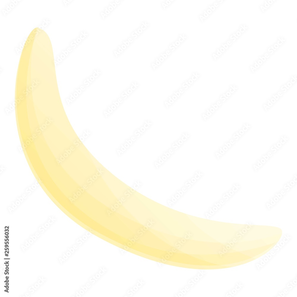 Clean whole banana icon. Cartoon of clean whole banana vector icon for web design isolated on white background Clean whole banana icon. Cartoon of clean whole banana vector icon for web design isolated on white background