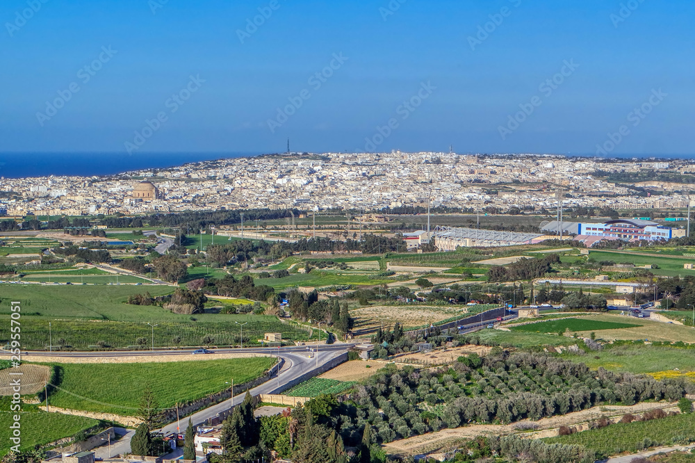Panorama of Malta from Mdina
