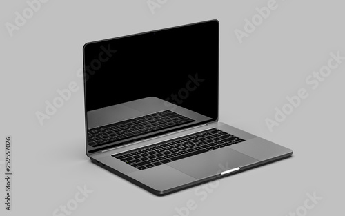 Laptop, design template. photo