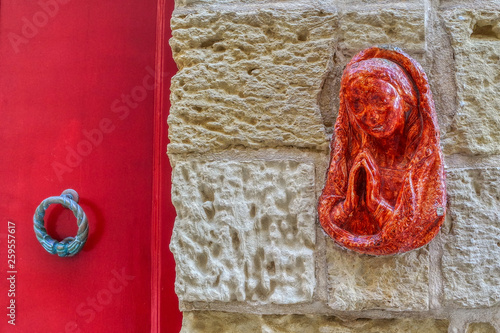 Obraz na płótnie Ancient door with decoration in Mdina, Malta w salonie
