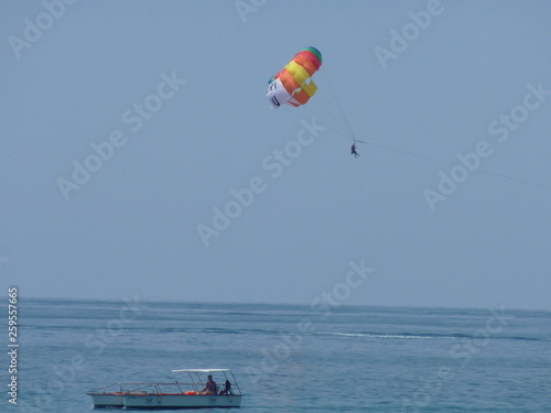 Paragliding from beach 